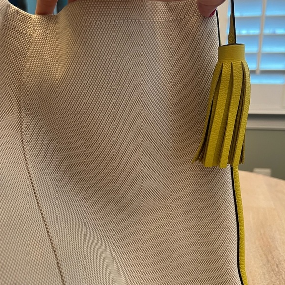 Coach Avery Hobo F28911 Natural & Chartreuse Canvas Leather Shoulder Bag - Picture 15 of 15